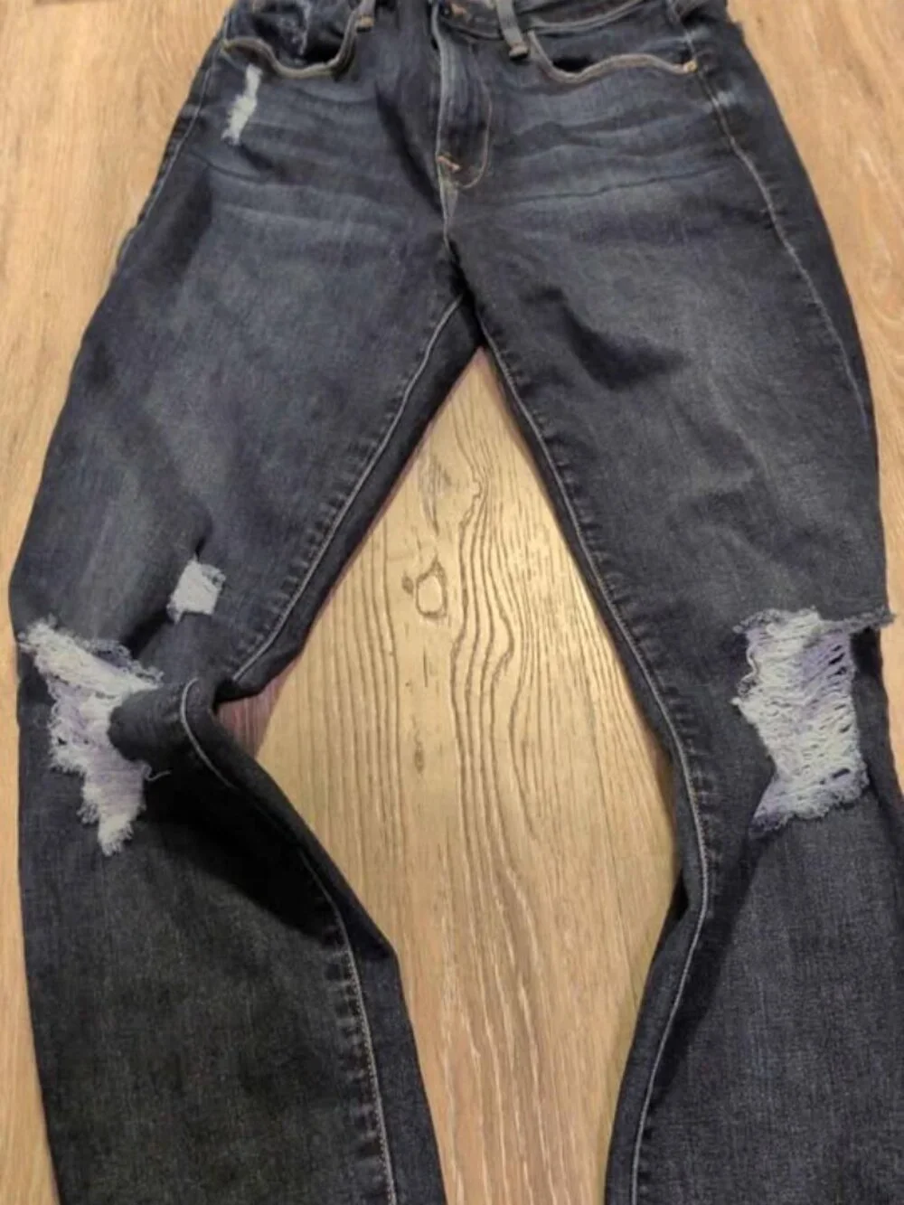 FRAME distressed jeans dark wash frayed hem size 27